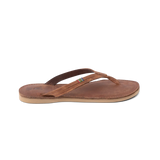 Veldskoen Ladies Plakkie - Thin Strap (Brown Leather)