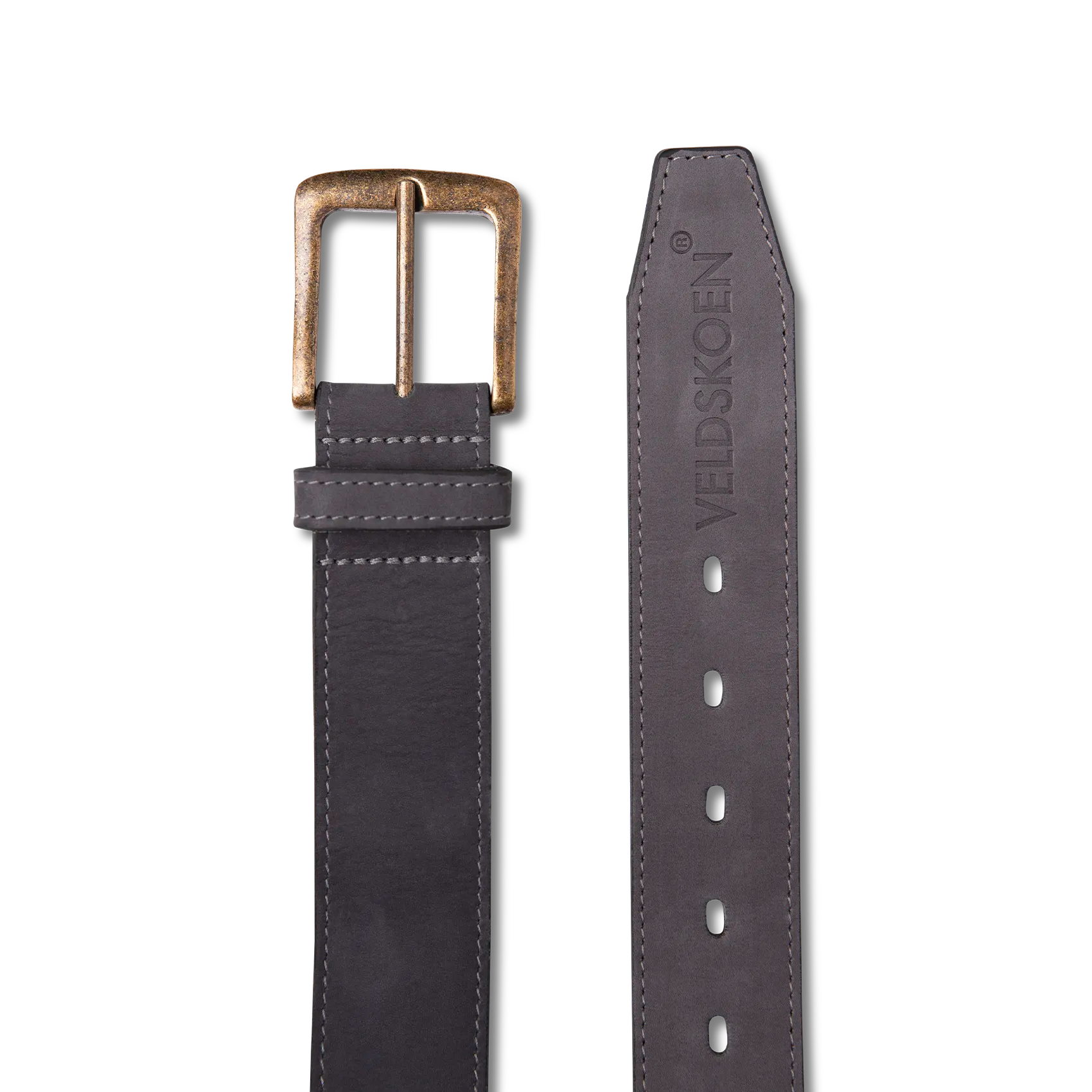 Full Grain Charcoal Belt 40mm (Charcoal Detail)