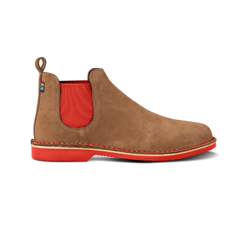 Chelsea Boot Pinotage (Red Sole)