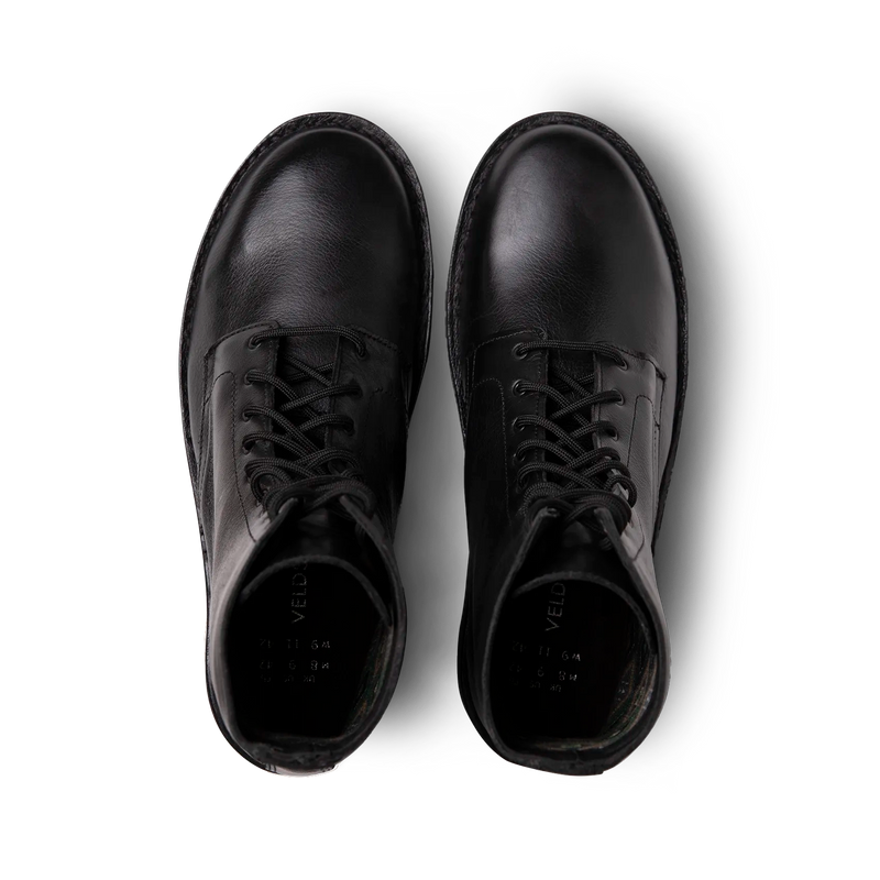 The Veldskoen MoveMe Ranger Boot (Black Leather with Black Sole)